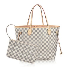 Louis Vuitton N41605 Neverfull MM Torba na ramię Damier Azur Canvas