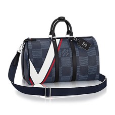 Torba podróżna Louis Vuitton N44008 Keepall 45 Bandouliere Damier Cobalt Canvas