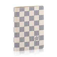 Louis Vuitton N60032 Okładka na paszport Damier Azur Canvas