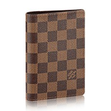 Louis Vuitton N60189 Okładka paszportu Damier Ebene Canvas