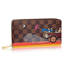 Louis Vuitton N61240 Zapinany na zamek portfel Evasion Damier Ebene Canvas