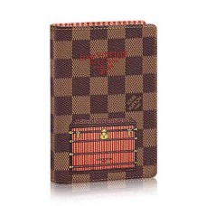 Louis Vuitton N63189 Okładka paszportu Damier Ebene Canvas