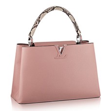 Torba materiałowa Louis Vuitton N91660 Capucines MM Skóra Taurillon