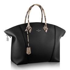 Louis Vuitton N91834 Lockit MM Torba materiałowa Taurillon Skóra